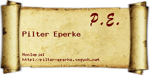 Pilter Eperke névjegykártya